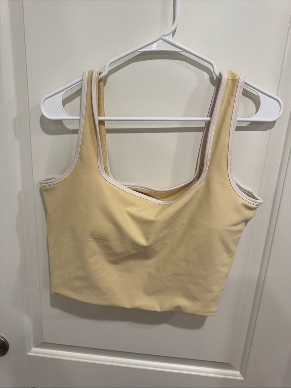Women's Yellow Crop Sports Bra Tank Top